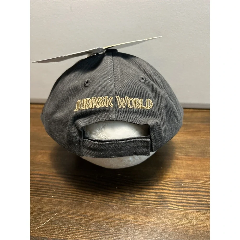 Cotton On Kids Hat M/L Grey Jurassic World Licensed Cap T-Rex Raptor Embroidered